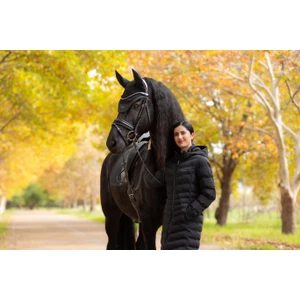 LeMieux Hayley Water Resistant Longline Puffer Coat  - Black in Black
