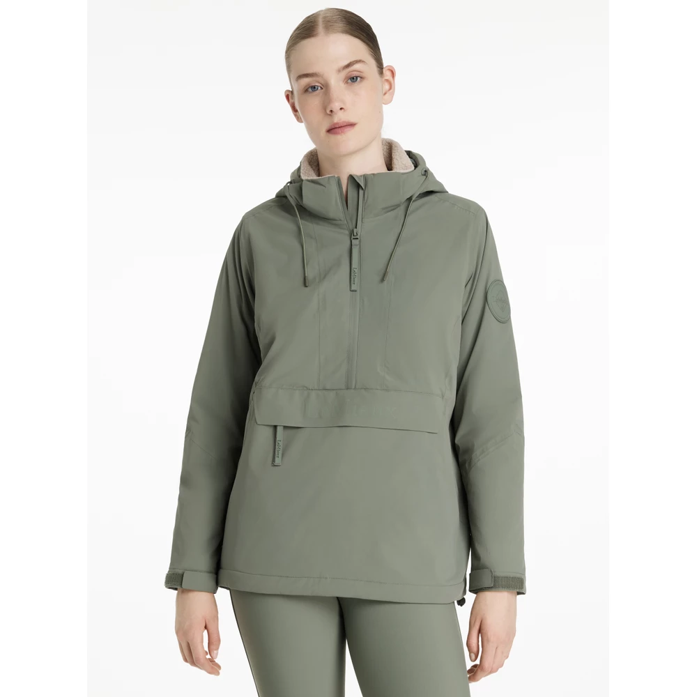 LeMieux Phoebe Half Zip Waterproof Anorak  - Rosemary in Rosemary