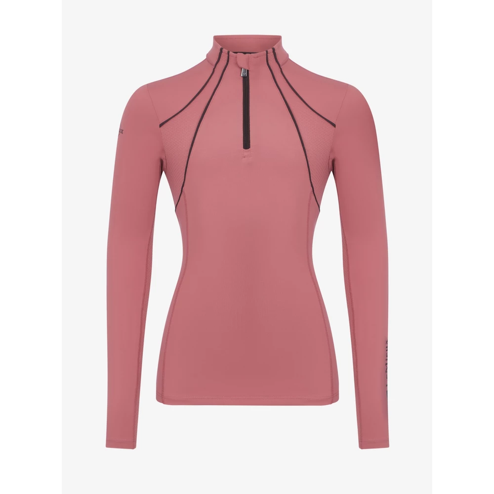 LeMieux Young Rider Mia Mesh Base Layer  - Cranberry in Cranberry