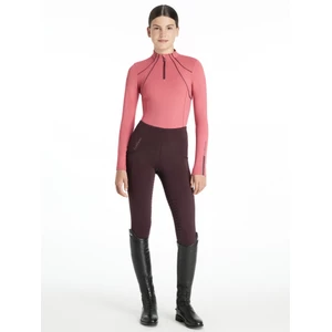 LeMieux Young Rider Mia Mesh Base Layer  - Cranberry in Cranberry