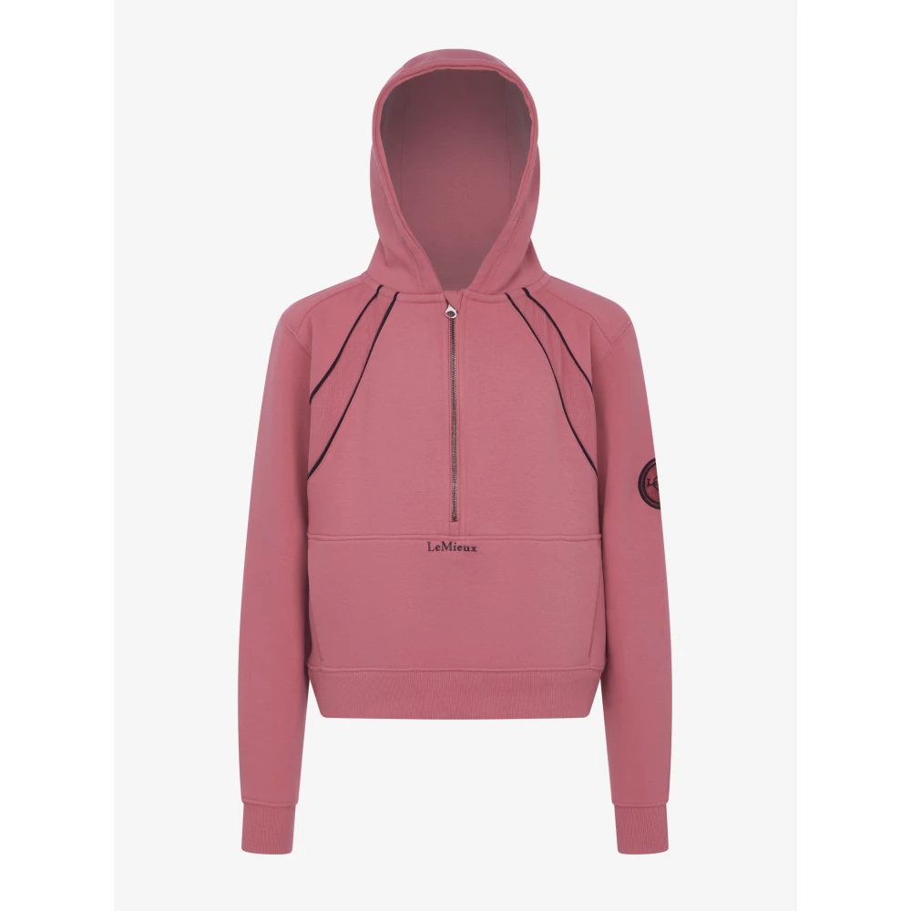 LeMieux Young Rider Hettie Half Zip Hoodie  - Cranberry in Cranberry