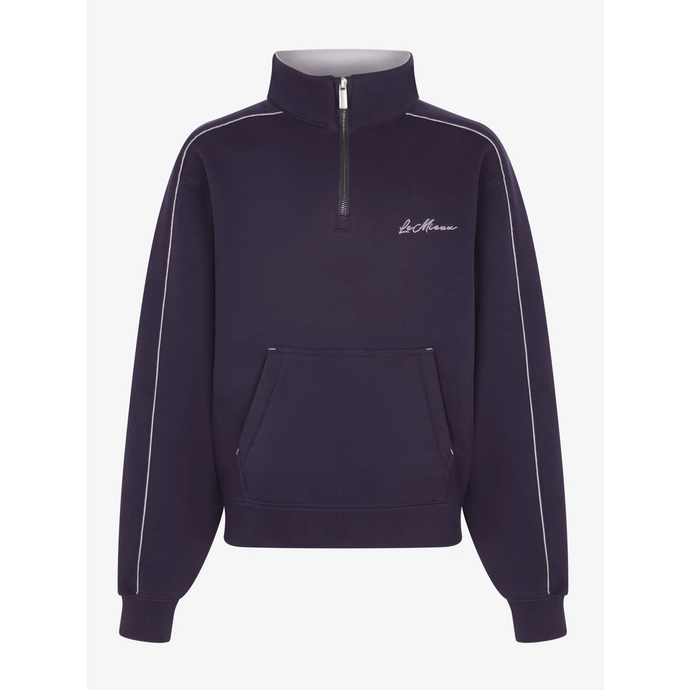 LeMieux Young Rider Kate Quarter Zip Sweat  - Juniper/Lilac in Juniper/Lilac