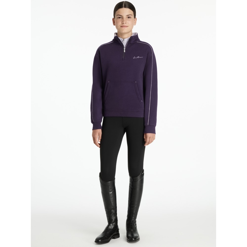 LeMieux Young Rider Kate Quarter Zip Sweat - Juniper/Lilac
