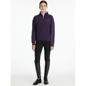 LeMieux Young Rider Kate Quarter Zip Sweat  - Juniper/Lilac in Juniper/Lilac