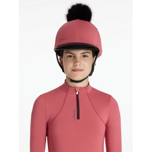 LeMieux Classique Pom Hat Silk  - Cranberry in Cranberry