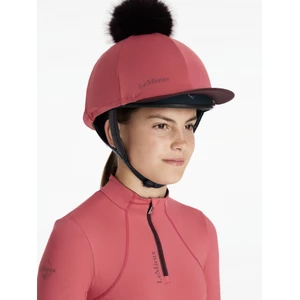 LeMieux Classique Pom Hat Silk  - Cranberry in Cranberry