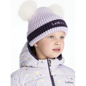 LeMieux Mini Double Pom Beanie  - Lilac in Lilac