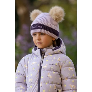 LeMieux Mini Double Pom Beanie  - Lilac in Lilac