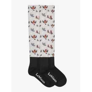 LeMieux Footsie Socks Xmas Robins  - Almond 