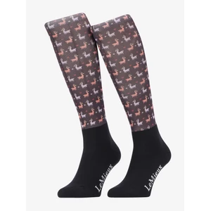 LeMieux Footsie Socks Llamas  - Damson in Damson