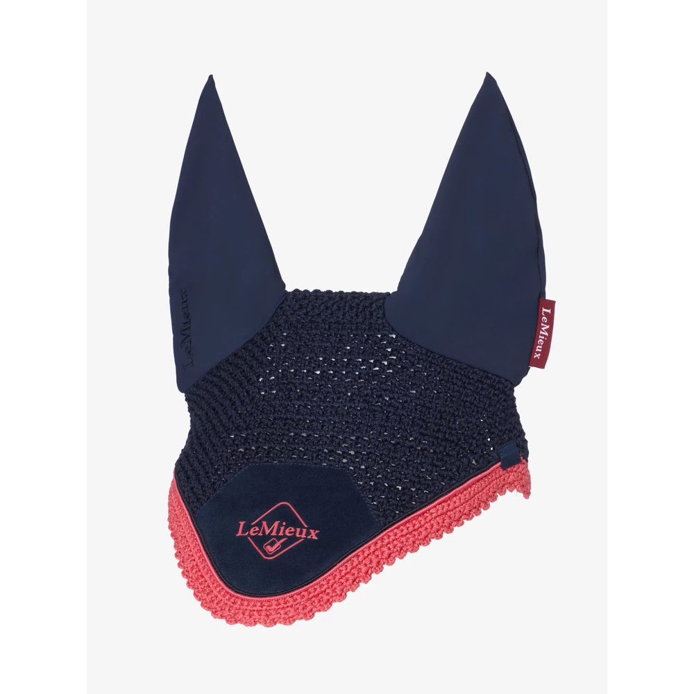 LeMieux Classic Fly Hood  - Navy/Cranberry in Navy/Cranberry