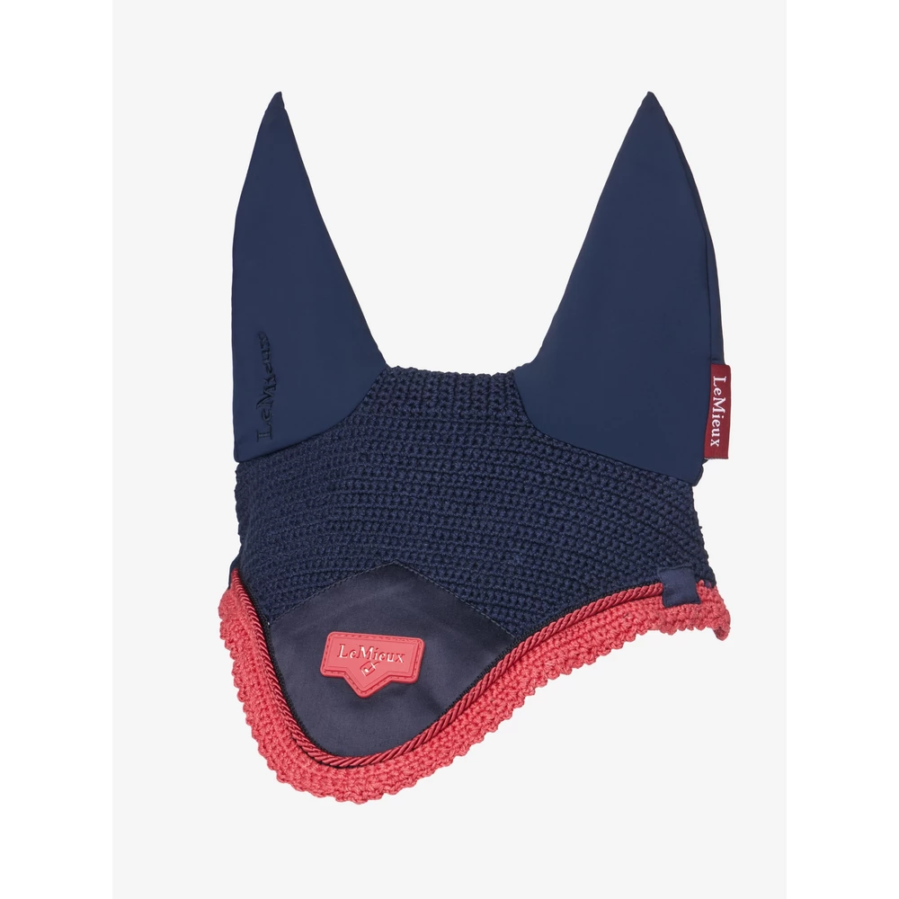 LeMieux Loire Fly Hood  - Navy/Cranberry in Navy/Cranberry