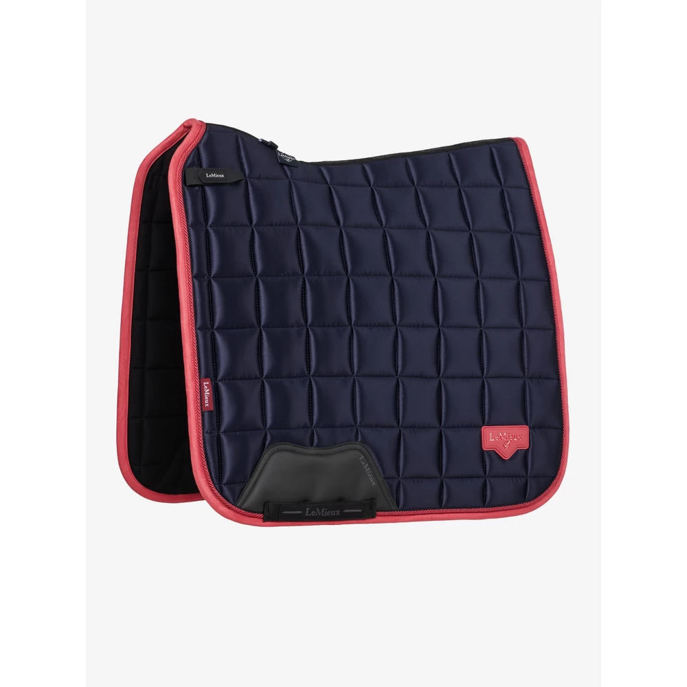 LeMieux Loire Classic Dressage Square  - Navy/Cranberry in Navy/Cranberry