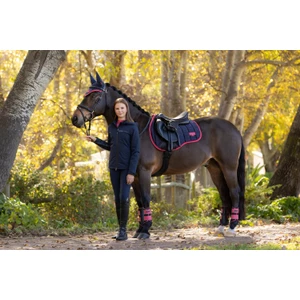 LeMieux Loire Classic GP Square  - Navy/Cranberry in Navy/Cranberry