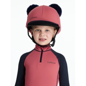 LeMieux Mini Double Pom Hat Silk  - Cranberry 