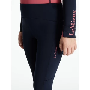 LeMieux Mini Nora Brushed Pull On thermal riding leggings - Navy in Navy