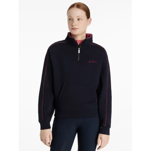 LeMieux Young Rider Kate Quarter Zip Sweat  - Navy/Cranberry 