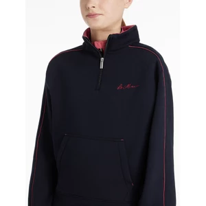 LeMieux Young Rider Kate Quarter Zip Sweat  - Navy/Cranberry in Navy/Cranberry