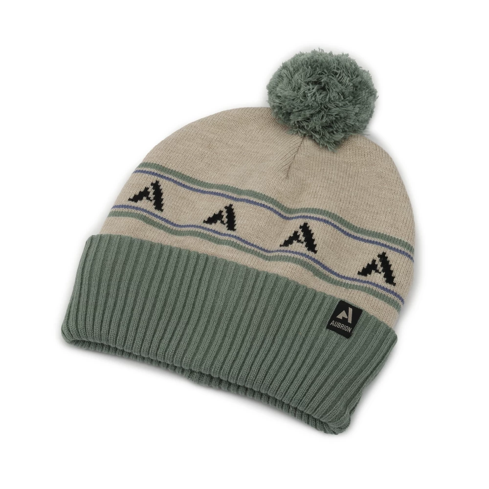 Aubrion React Bobble Hat - Sage/Sand in Sage/Sand