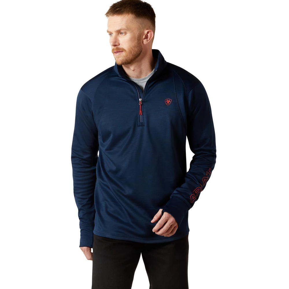 Ariat Mens Team Eq 1/2 Zip - Navy in Navy