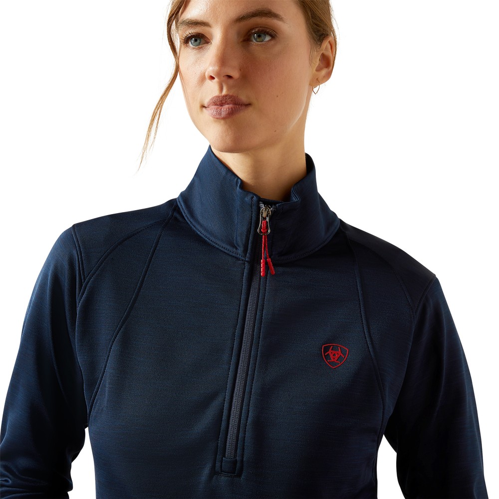 Ariat Womens Team Eq 1/2 Zip - Navy