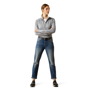 Ariat Womens Team Eq 1/2 Zip - Alloy Heather in Alloy Heather