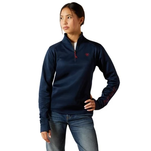 Ariat Youth Team Eq 1/2 Zip- Navy in Navy