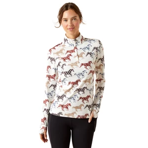Ariat Womens Lowell 3.0 1/4 Zip Long sleeve Baselayer - Painted Ponies Print in Painted Ponies Print