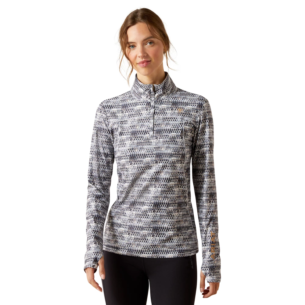 Ariat Womens Lowell 3.0 1/4 Zip Long sleeve Baselayer - Autumn Batik in Autumn Batik