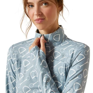 Ariat Womens Lowell 3.0 1/4 Zip Long sleeve Baselayer - Hardware Print in Hardware Print