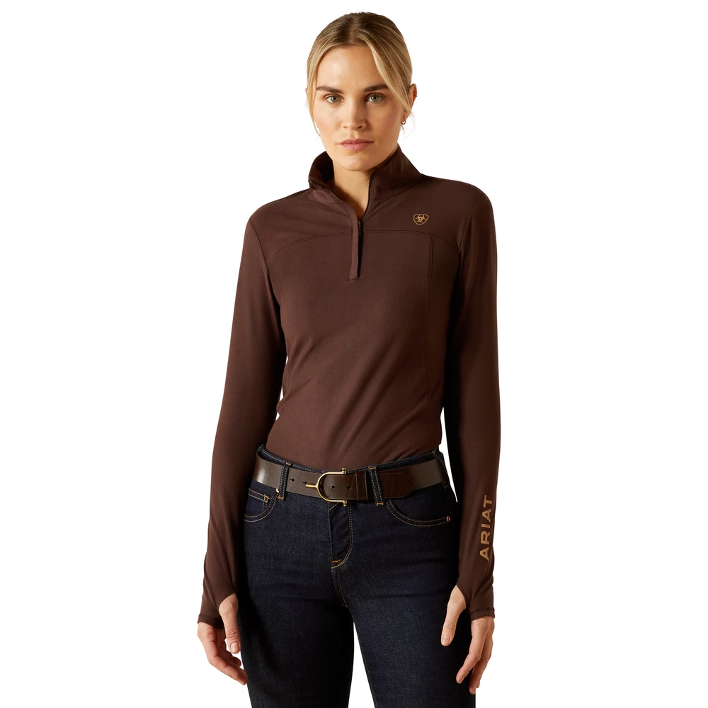 Ariat Womens Lowell 3.0 1/4 Zip Long sleeve Baselayer - Java in Java