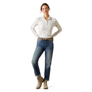 Ariat Womens Lowell 3.0 1/4 Zip Long sleeve Baselayer - Forest Horses in Forest Horses