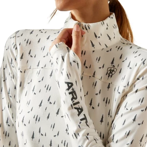 Ariat Womens Lowell 3.0 1/4 Zip Long sleeve Baselayer - Forest Horses in Forest Horses