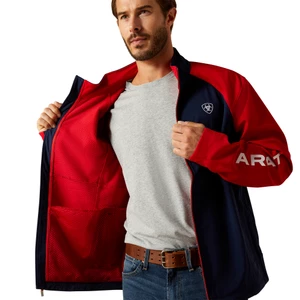 Ariat Mens Team Eq Jacket - Navy/Red in Navyt/Red