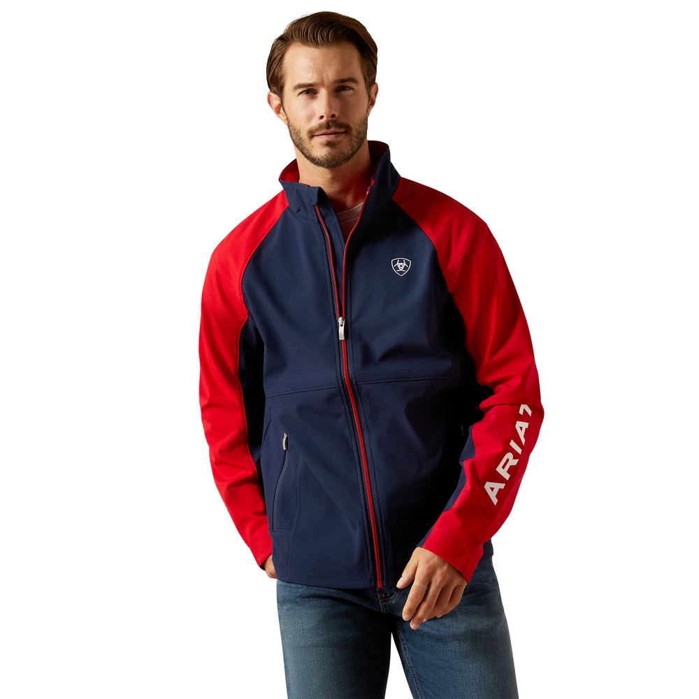 Ariat Mens Team Eq Jacket - Navy/Red in Navyt/Red