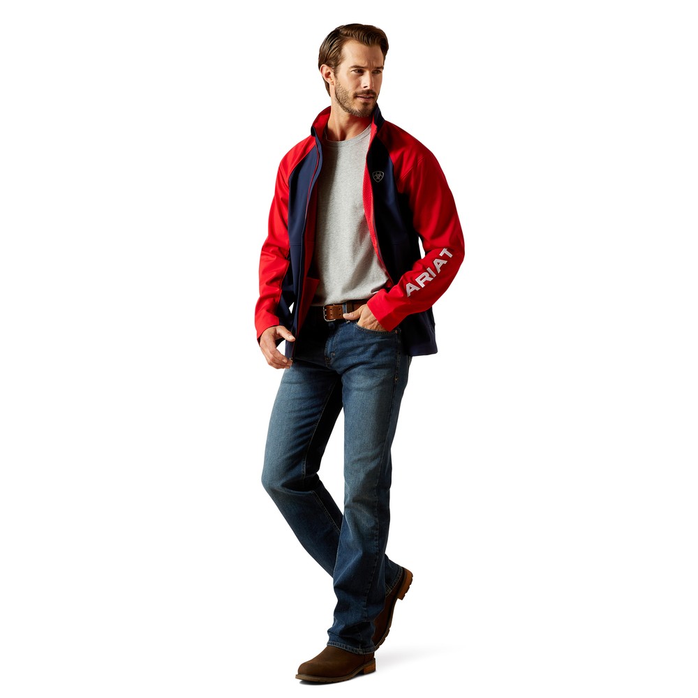 Ariat Mens Team Eq Jacket - Navy/Red