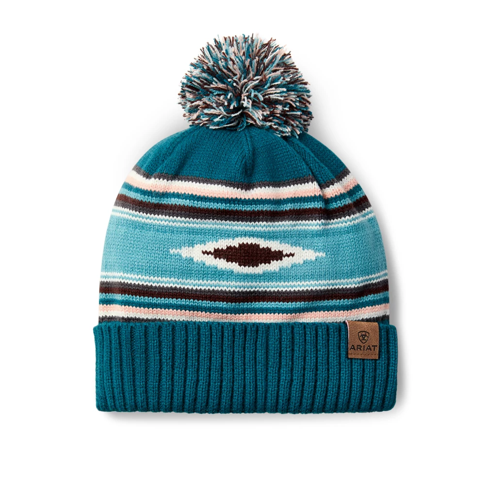 Ariat Womens Serape Beanie - Turquoise Serape in Turquoise Serape