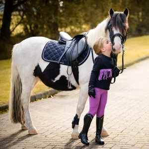 QHP Saddle pad Lize - Black/violet in Black/violet