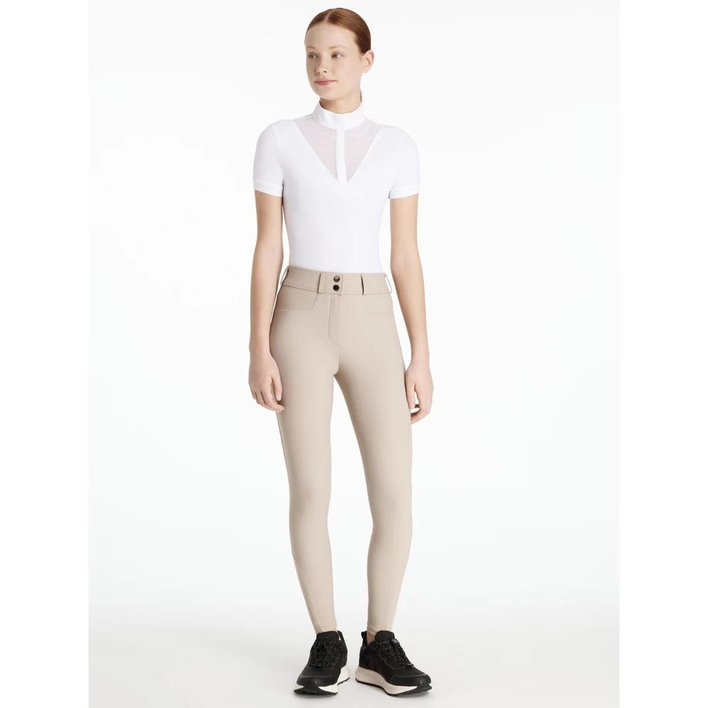 LeMieux Young Rider Izzy Knee Grip Breeches  - Almond in Almond