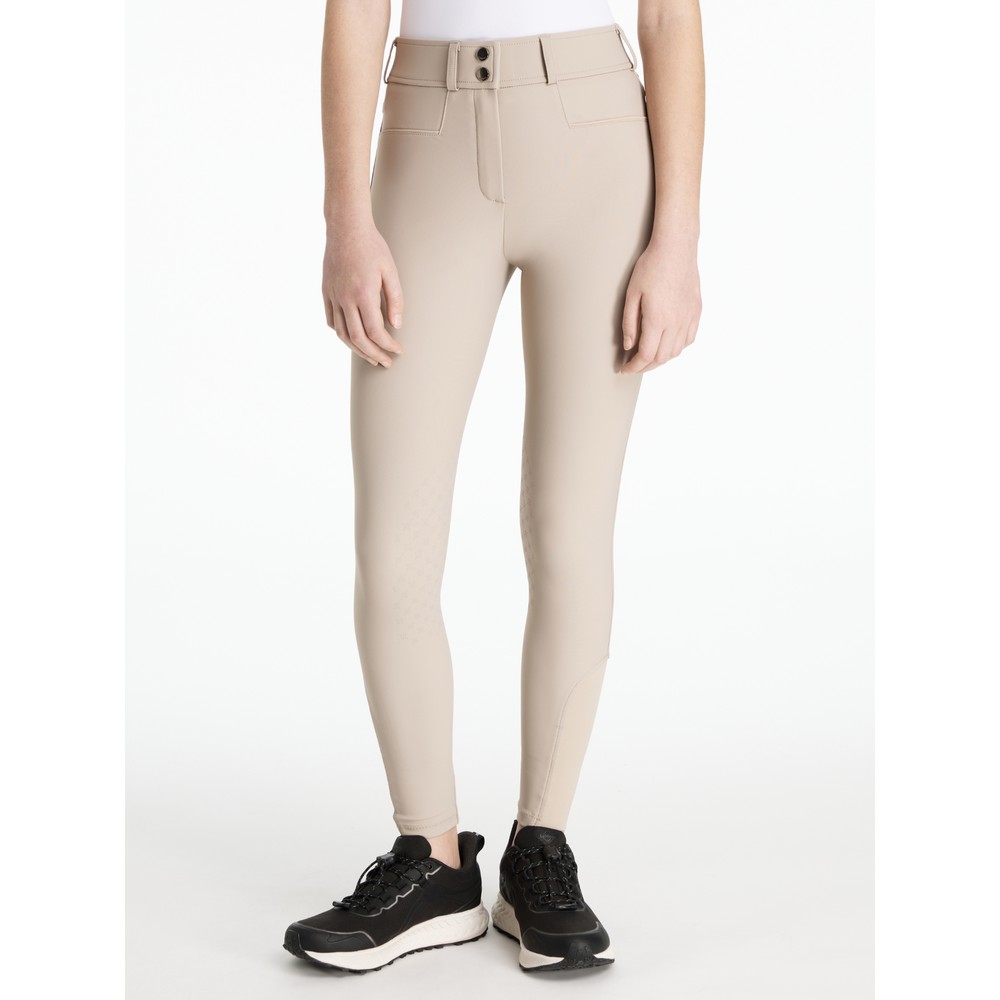 LeMieux Young Rider Izzy Knee Grip Breeches - Almond