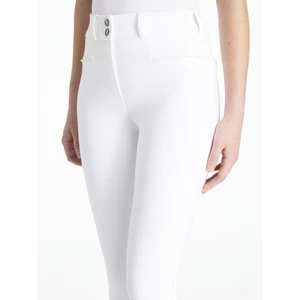 LeMieux Young Rider Izzy Knee Grip Breeches  - White in White