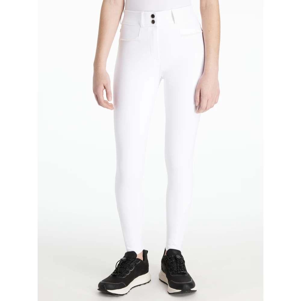 LeMieux Young Rider Izzy Knee Grip Breeches  - White in White