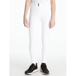 LeMieux Young Rider Izzy Knee Grip Breeches  - White in White