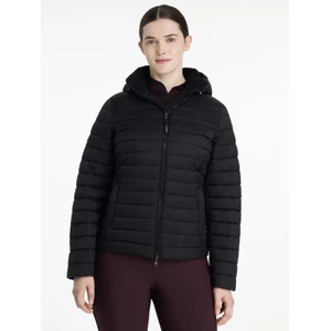 LeMieux Rose Hooded Puffer Jacket  - Black in Black