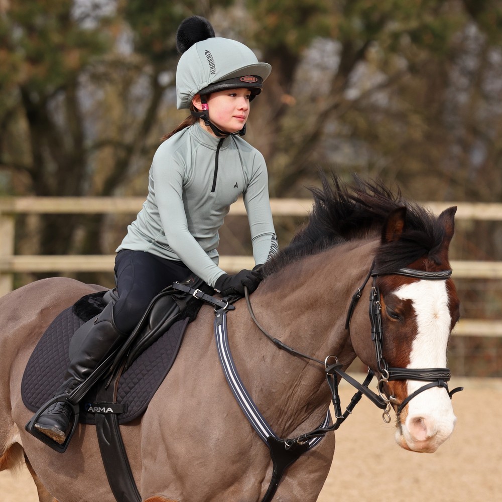 Aubrion React Winter Base Layer - Young Rider - Sage