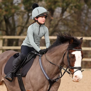 Aubrion React Winter Base Layer - Young Rider - Sage in Sage