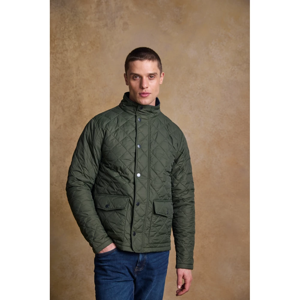 Jack Murphy Ronan Quilted Jacket - Olive in Olive