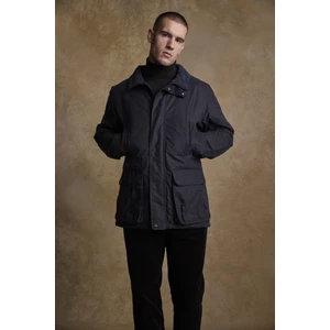 Jack Murphy Archie Wax Jacket - Navy in Navy