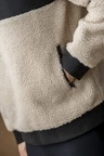 Alessandro Albanese Aa Mens Lorenzo Half Zip Borg Fleece - Sand in Sand