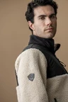 Alessandro Albanese Aa Mens Lorenzo Half Zip Borg Fleece - Sand in Sand